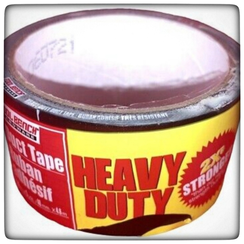 Tool Bench Black Duct Tape Hardware Heavy Duty 1.89 in x 5 yds Roll